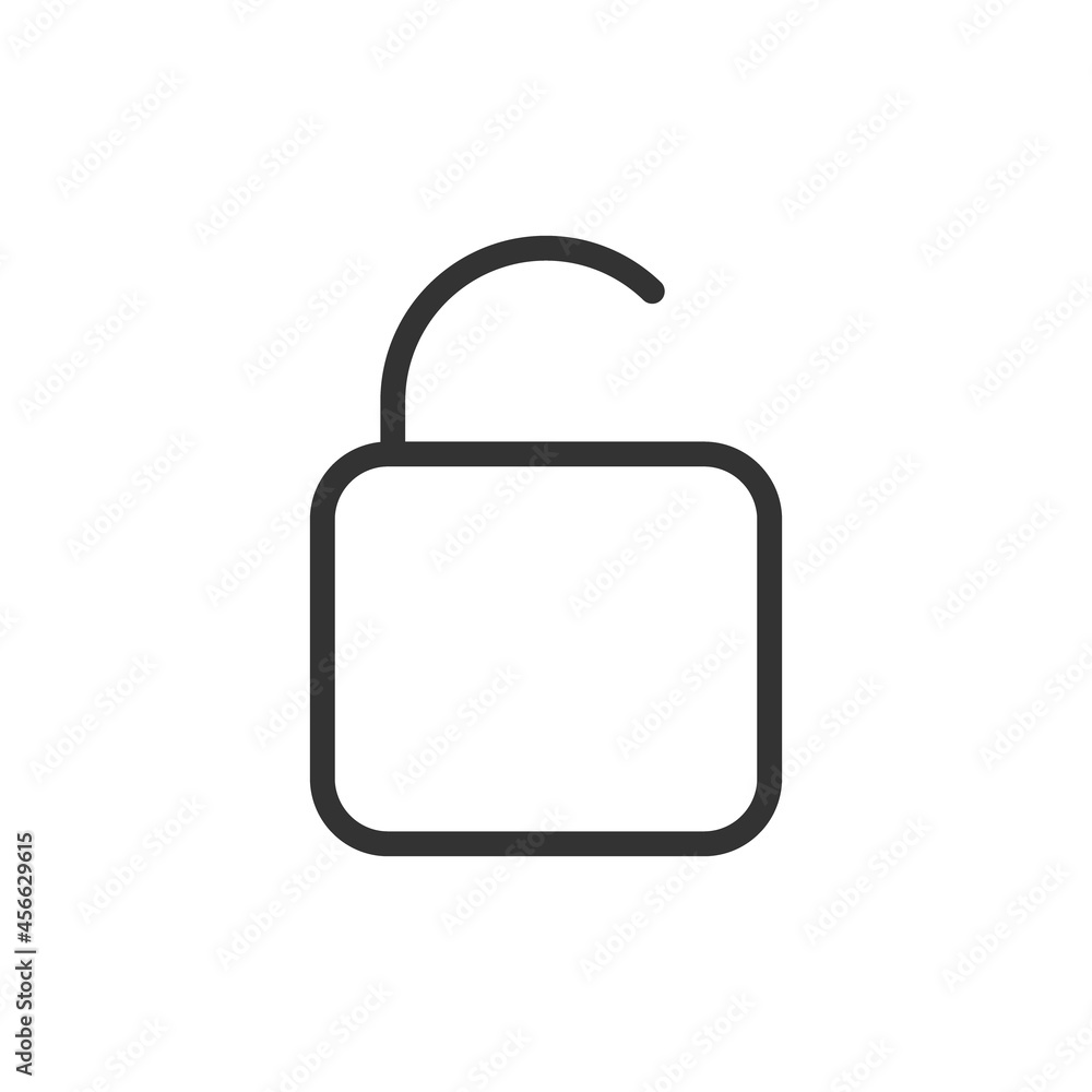 Wall mural Lock line icon.