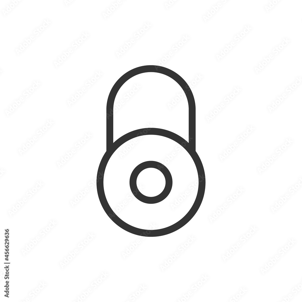 Poster premium lock line icon for app, web and ui.