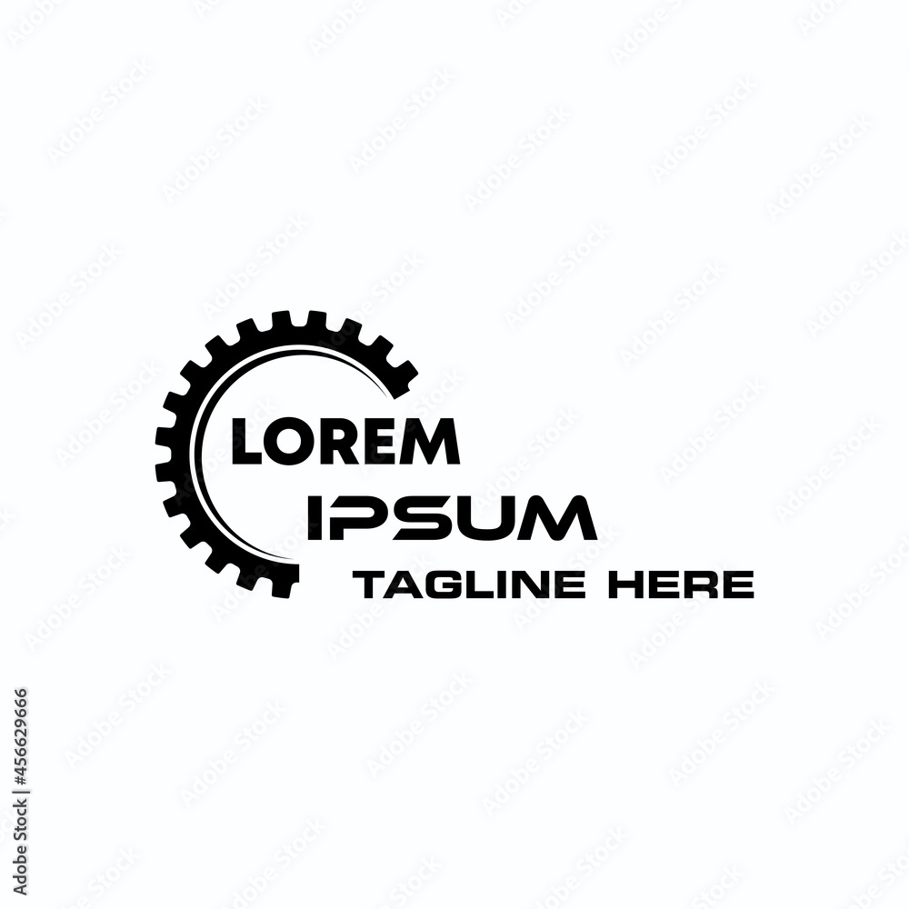 Poster simple letter or word c font like gear machine component image graphic icon logo design abstract con