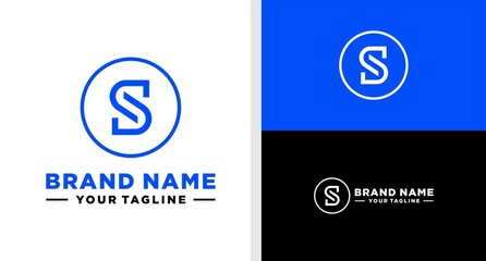 LETTER S LOGO MONOGRAM ELEGANT EDITABLE