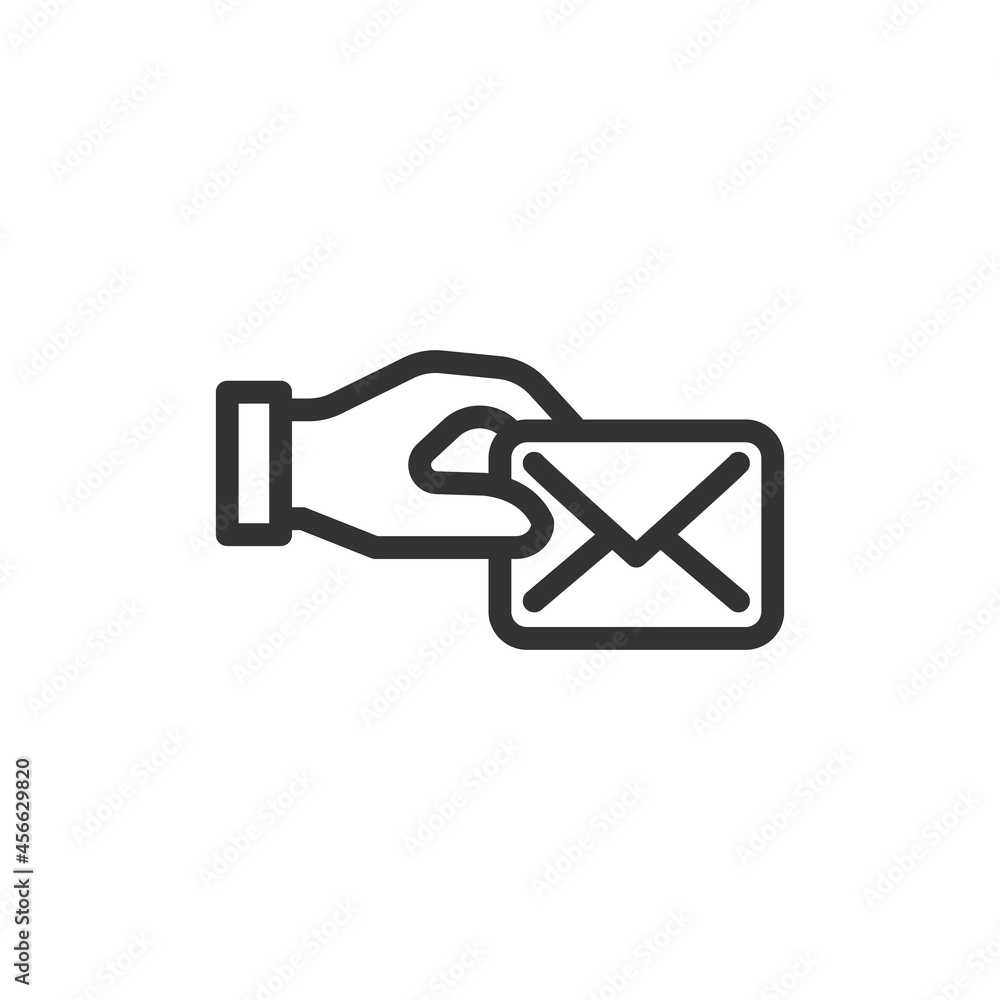 Poster message minimal line icon.