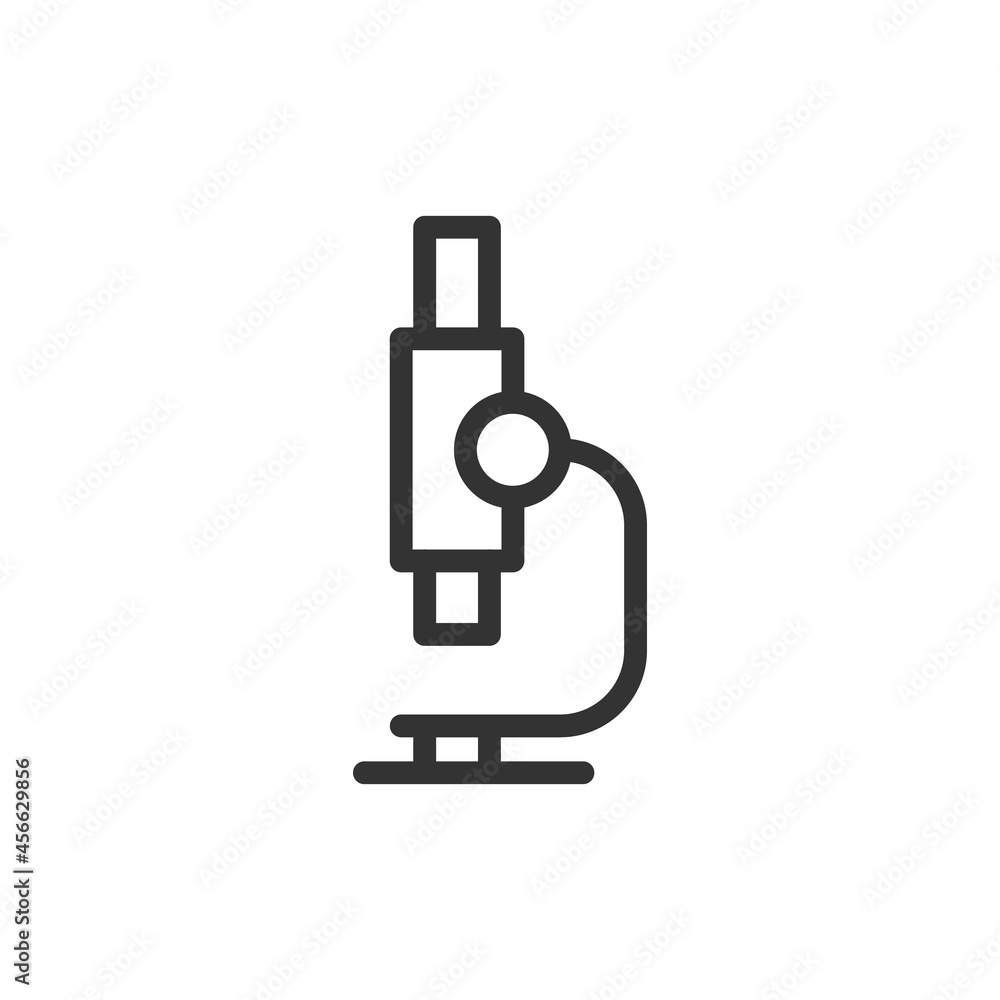 Poster premium microscope line icon for app, web and ui.