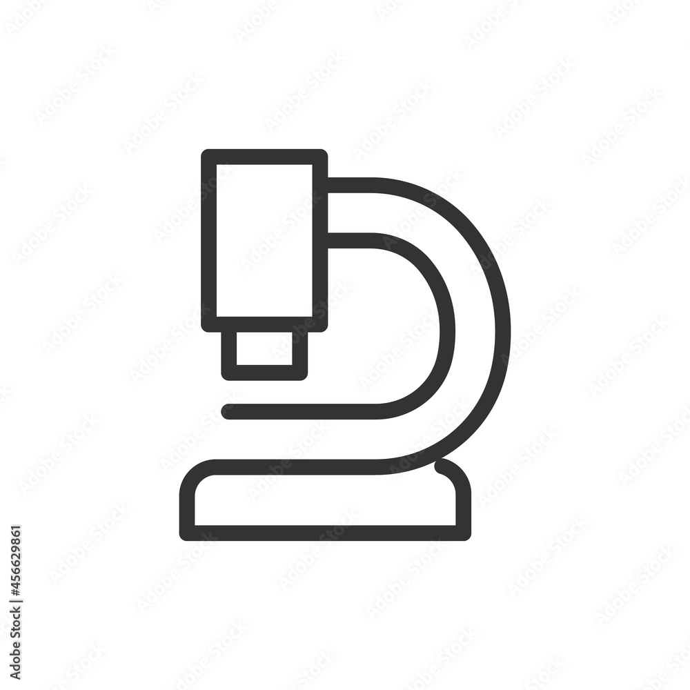 Poster premium microscope line icon for app, web and ui.