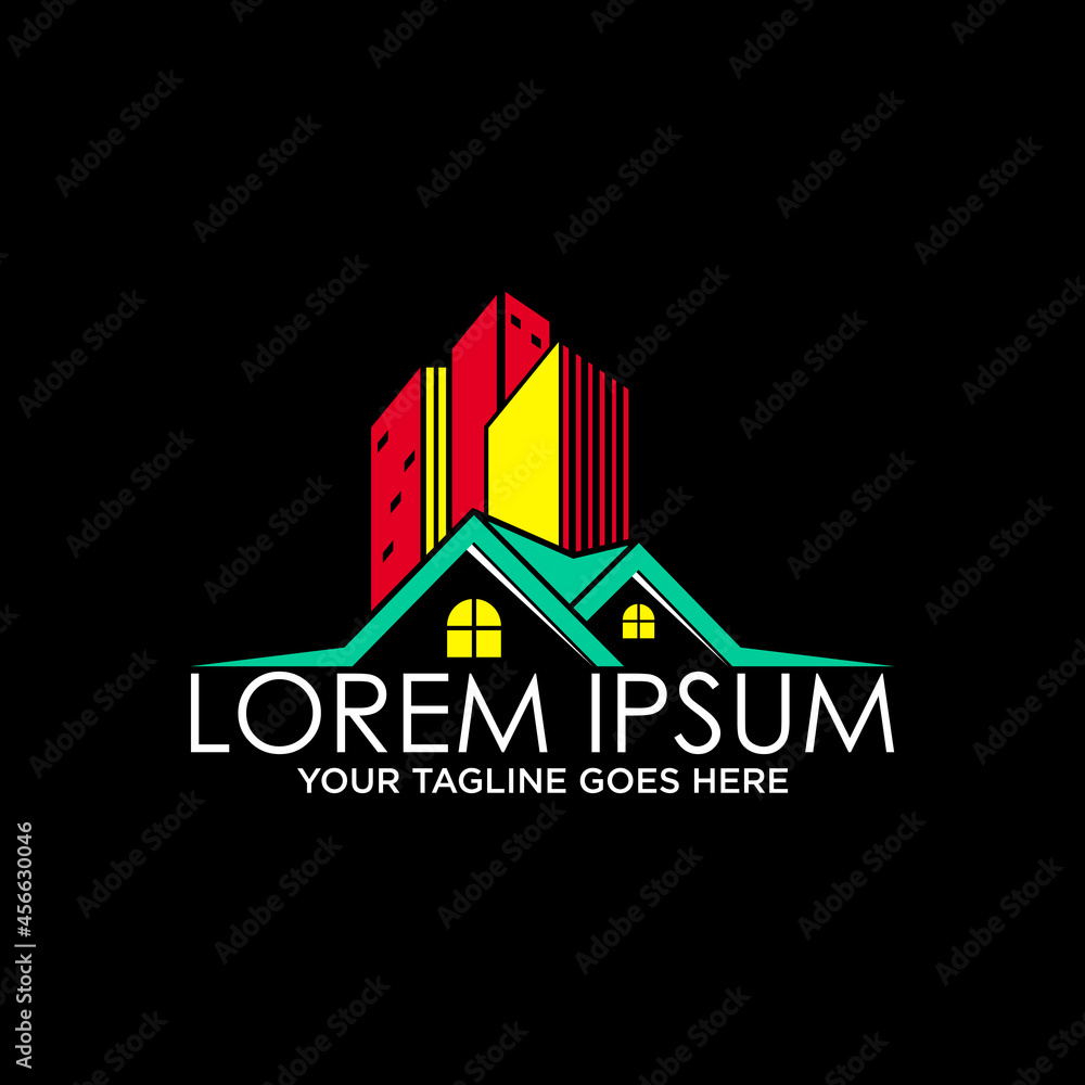 Poster unique roof and building image graphic icon logo design abstract concept vector stock. can be used a