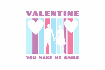 Valentine you make me smile,mockup cute merchandise mockup