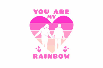 You are my rainbow,mockup cute merchandise mockup