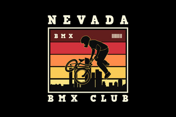 .Nevada BM club, design sleety retro style