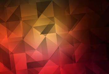 Fototapeta premium Dark Red, Yellow vector polygonal template.