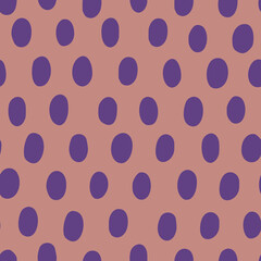 Polka Dot Hand Drawn Seamless Pattern. Abstract Vector Background in Contemporary Style. Simple Ovals and Ellipses