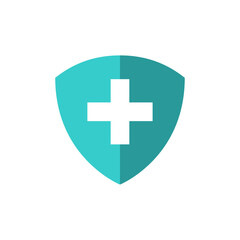 health protection with shield icon