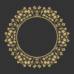 Circular baroque ornament.