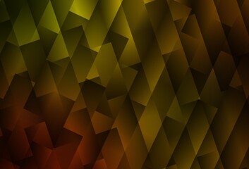 Obraz premium Dark Yellow vector pattern in square style.