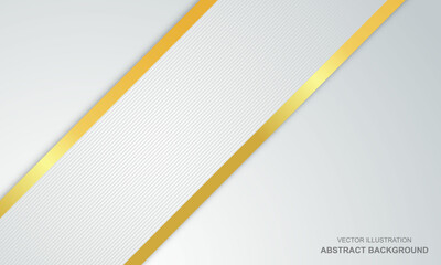 Modern abstract white with golden lines background