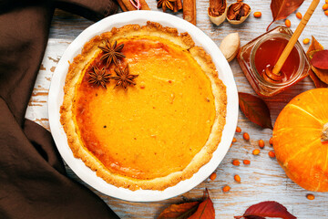 Homemade pumpkin pie