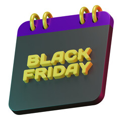 black firday shopping day discount sale promotion 7d render