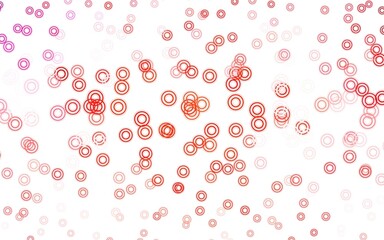 Light Red vector background with bubbles.