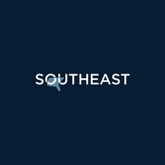 southeast typography logo design vector, abstract map vector