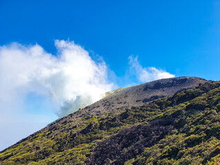 Sulfurous Gases from a Volcano Crater