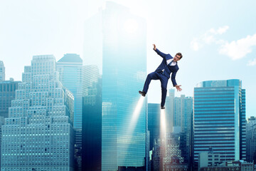 Fototapeta premium Businessman in career and start-up concept