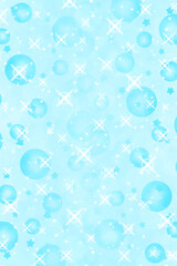 シャボン玉のキラキラ背景　長方形　縦　ライトブルー
