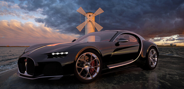 Conceptual Bugatti Atlantic. The car belongs to one of the more forgotten prototypes.