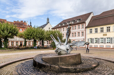 Heidelberg, Germany. Fountain at Karlsplatz