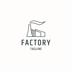 Factory logo icon design template flat vector illustration