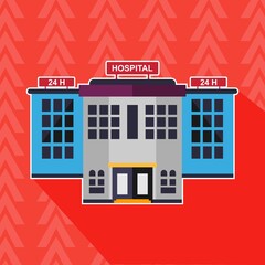 Flat hospital icon design inspiration vector. hospital icon designs inspiration vector.