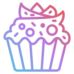 muffin gradient icon