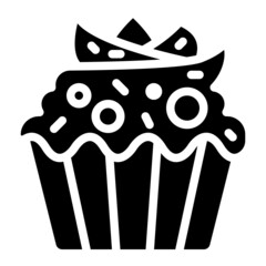 muffin glyph icon