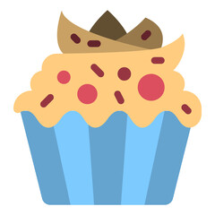 muffin flat icon