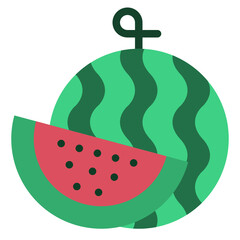 watermelon flat icon