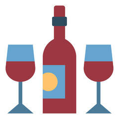 wine flat icon