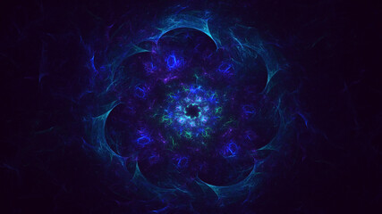 3D rendering abstract round light background