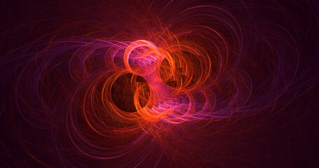 3D rendering abstract colorful fractal light background