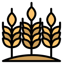wheat line icon