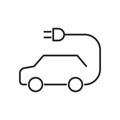 car icon. Hybrid Vehicles logo. Eco friendly auto or electric vehicle