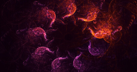 3D rendering abstract round light background