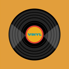 Vinyl retro record vector design