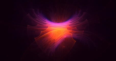 3D rendering abstract colorful fractal light background