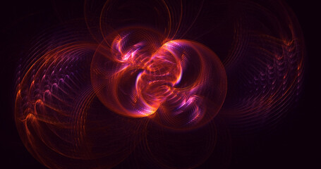 3D rendering abstract colorful fractal light background