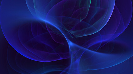 3D rendering abstract blue technology fractal background