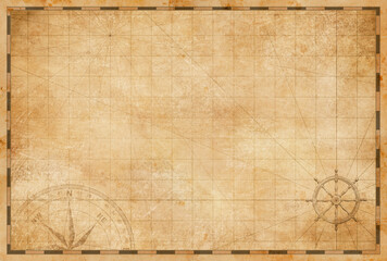 old nautical pirates treasure map background - 456643859