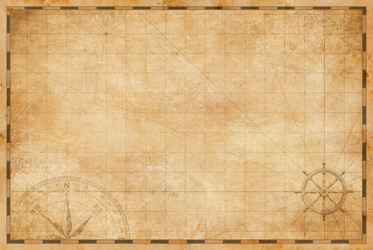 old nautical pirates treasure map background