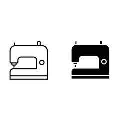 sewing machine icon template color editable. sewing machine symbol