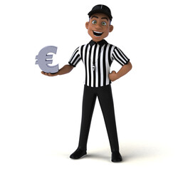 Fun 3D Illustration of an american Referee