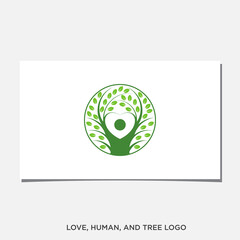 LOVE, HUMAN, AND TREE LOGO