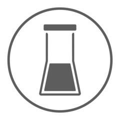 Flask with liquid icon vector illustration design isolated