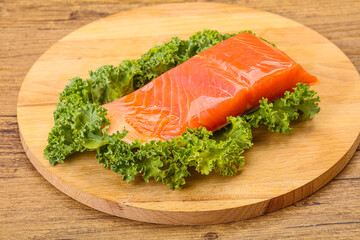 Salmon fillet slice for cooking