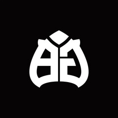 BG Logo monogram with spade shape design template
